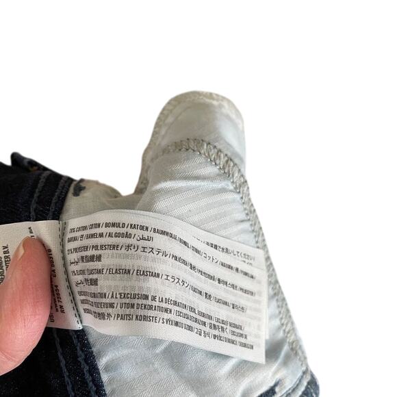 Hollister Dark Wash Denim shorts Longest Length 4" inseam size 25 - Picture 4 of 4